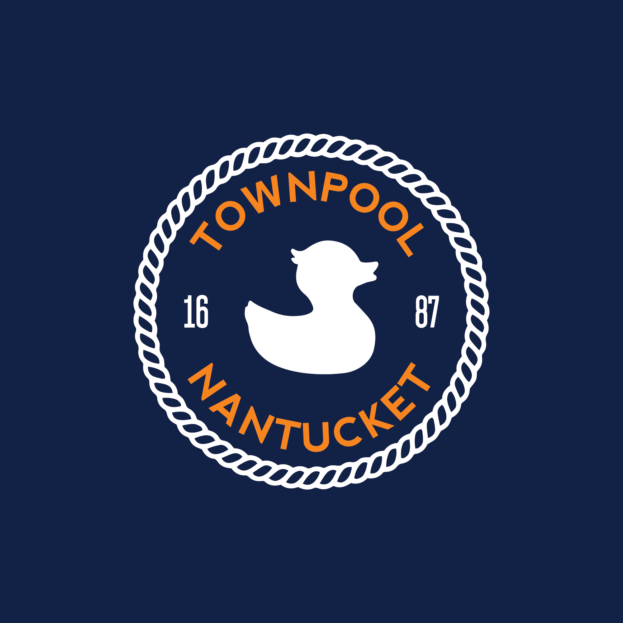 TownPool Signature T Shirt (Navy, White. Orange)