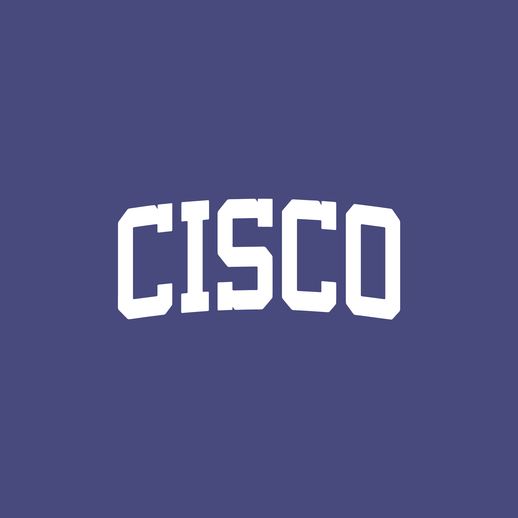Cisco Short Sleeve T Shirt (Indigo, White)