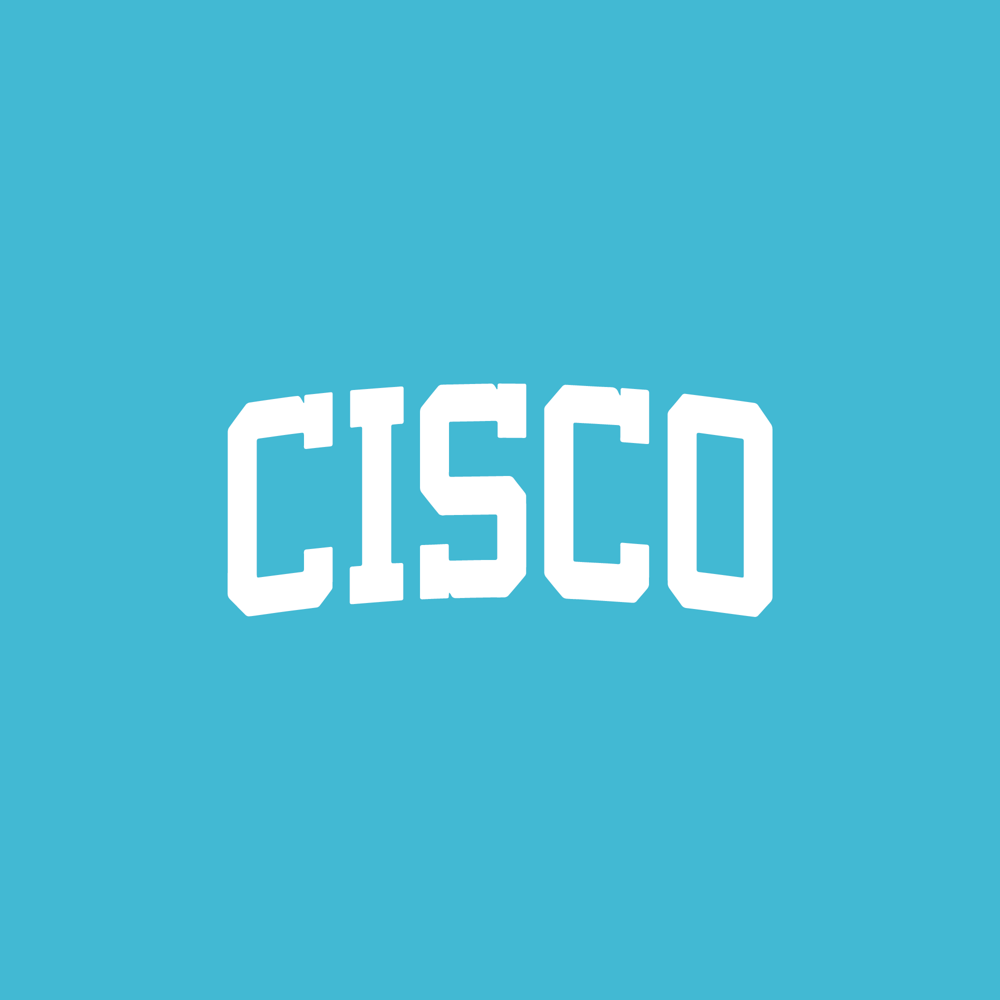 Cisco Short Sleeve T Shirt (Sky Blue, White)