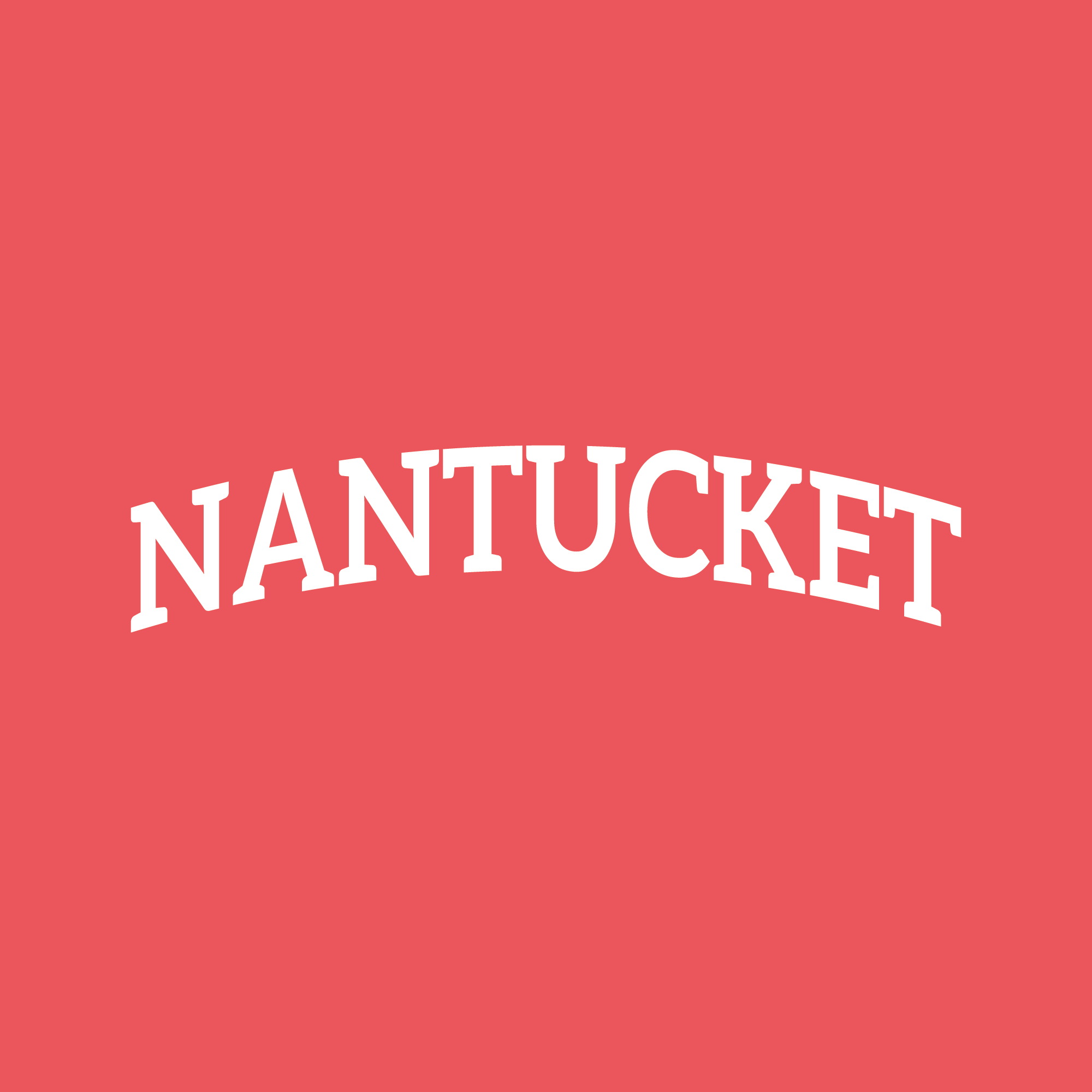 Kids White Nantucket on Heathered Nantucket Red Tee Shirt