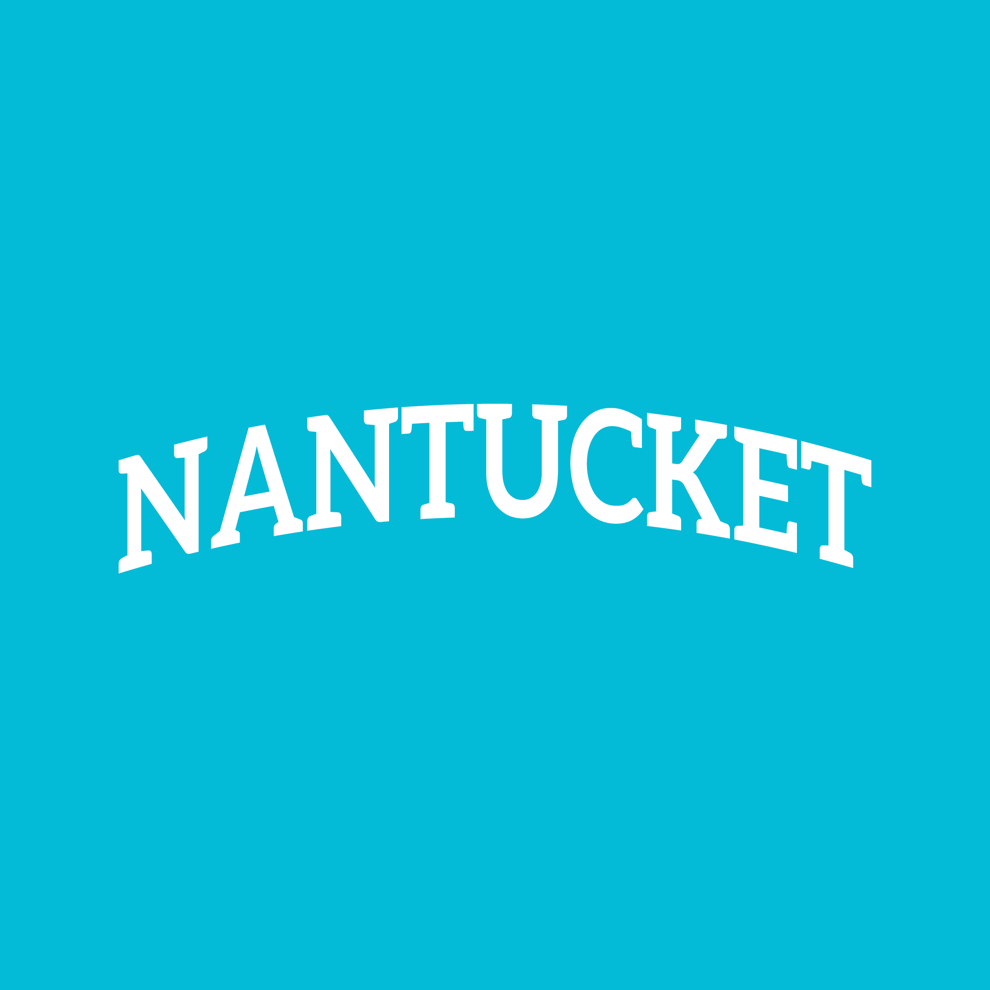 Kids White Nantucket Arched on Sky Blue Tee Shirt