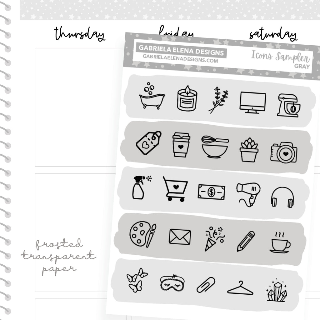 Neutral Florals // Journaling Stickers – Gabriela Elena Designs