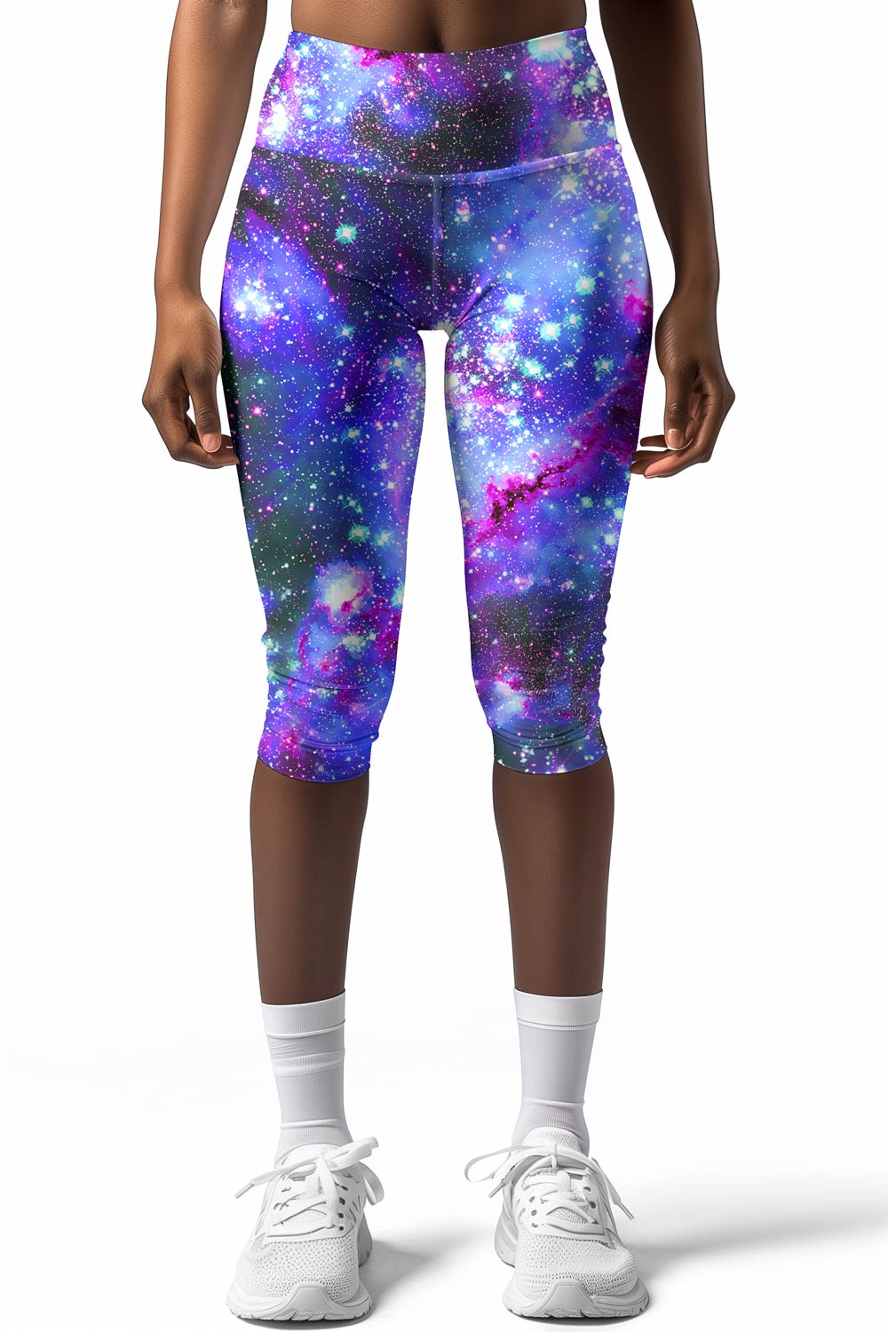 Milky-Way Ellie Purple Performance Yoga Capri Leggings - Women