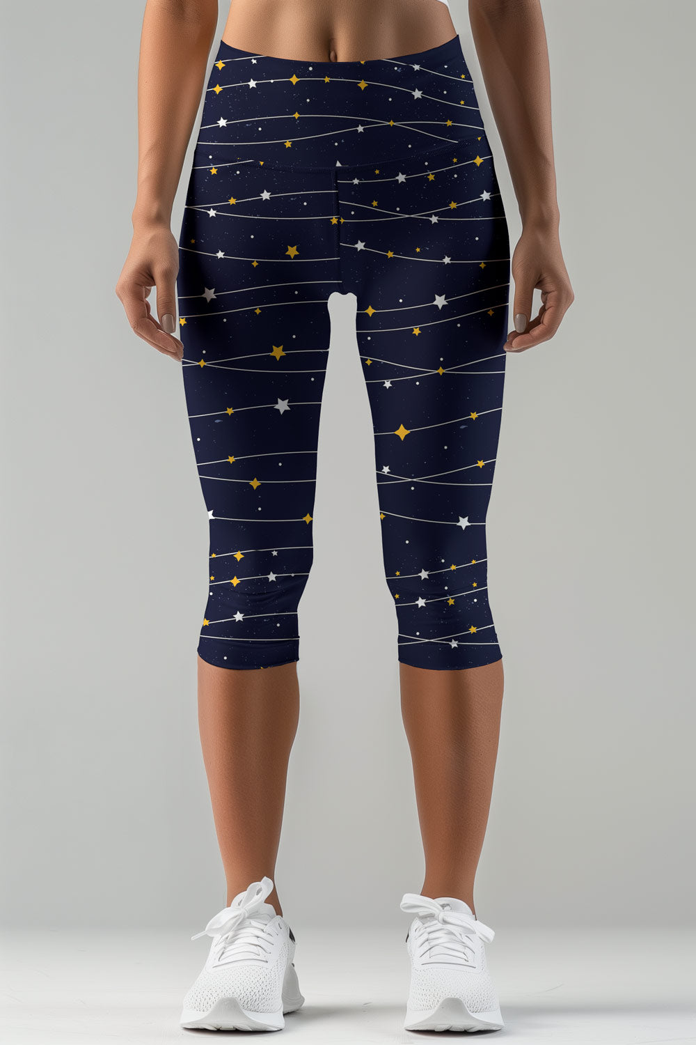 To the Moon & Back Ellie Navy Blue Yoga Capri Leggings - Women