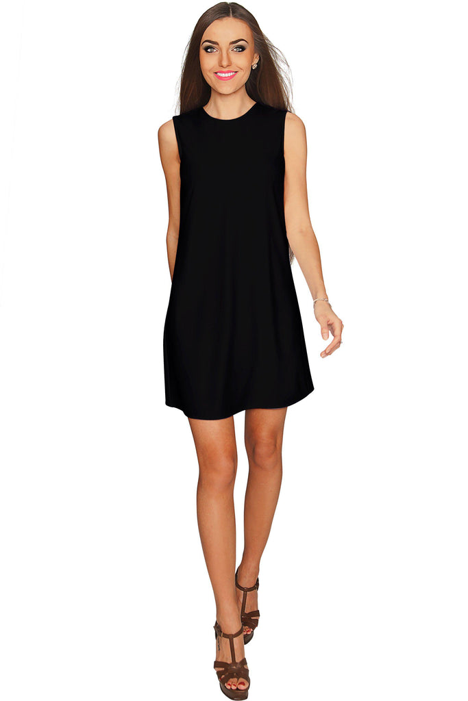 black a line shift dress