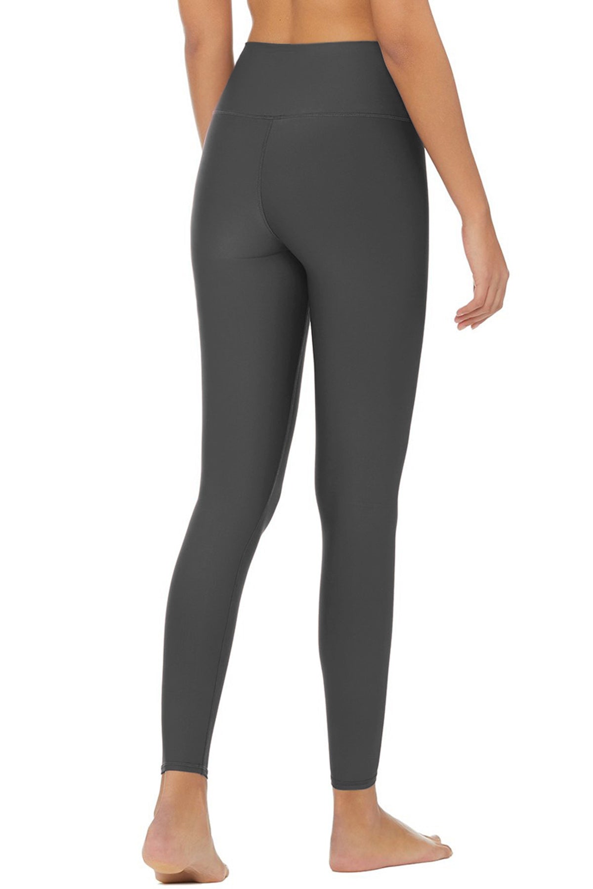 Charcoal Recycled Lucy Dark Grey Leggings Yoga Pants - Women