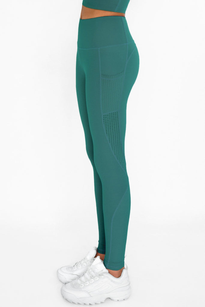 green workout leggings