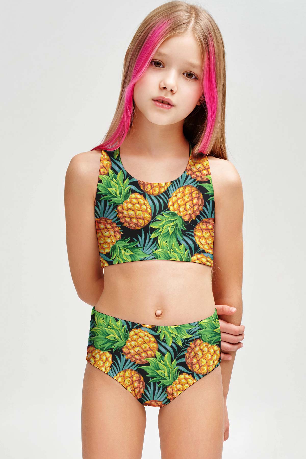 Endless Summer Claire Green Two-Piece Swimsuit Sporty Swim Set - Girls