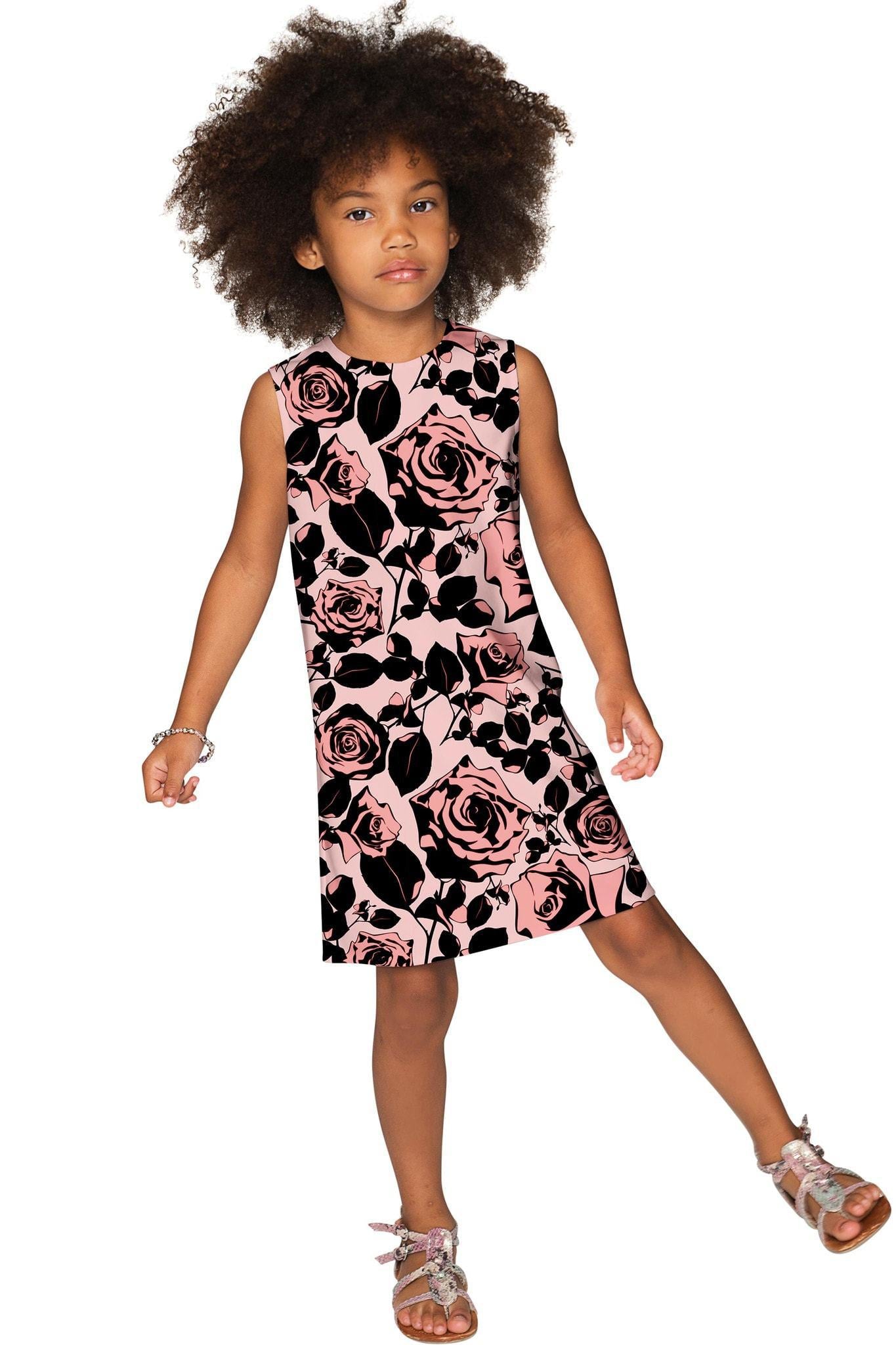 Flirty Girl Adele Beautiful Floral Classy Shift Dress - Girls