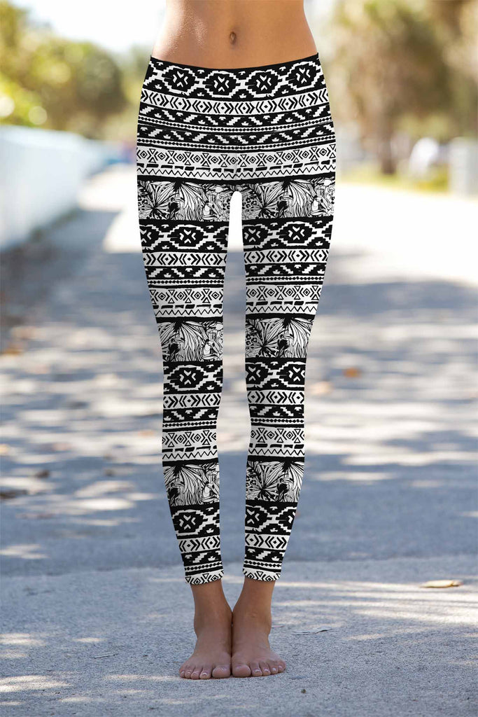 black and white yoga leggings