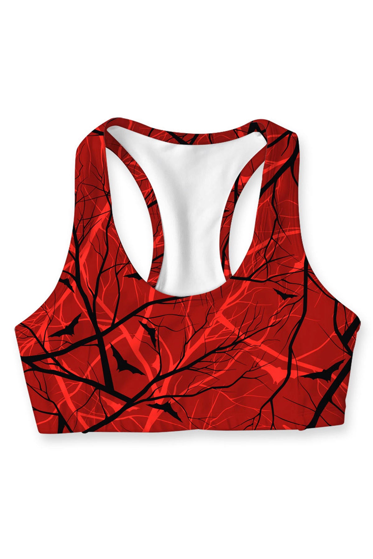 Full Moon Stella Red Seamless Racerback Sport Yoga Bra - Women