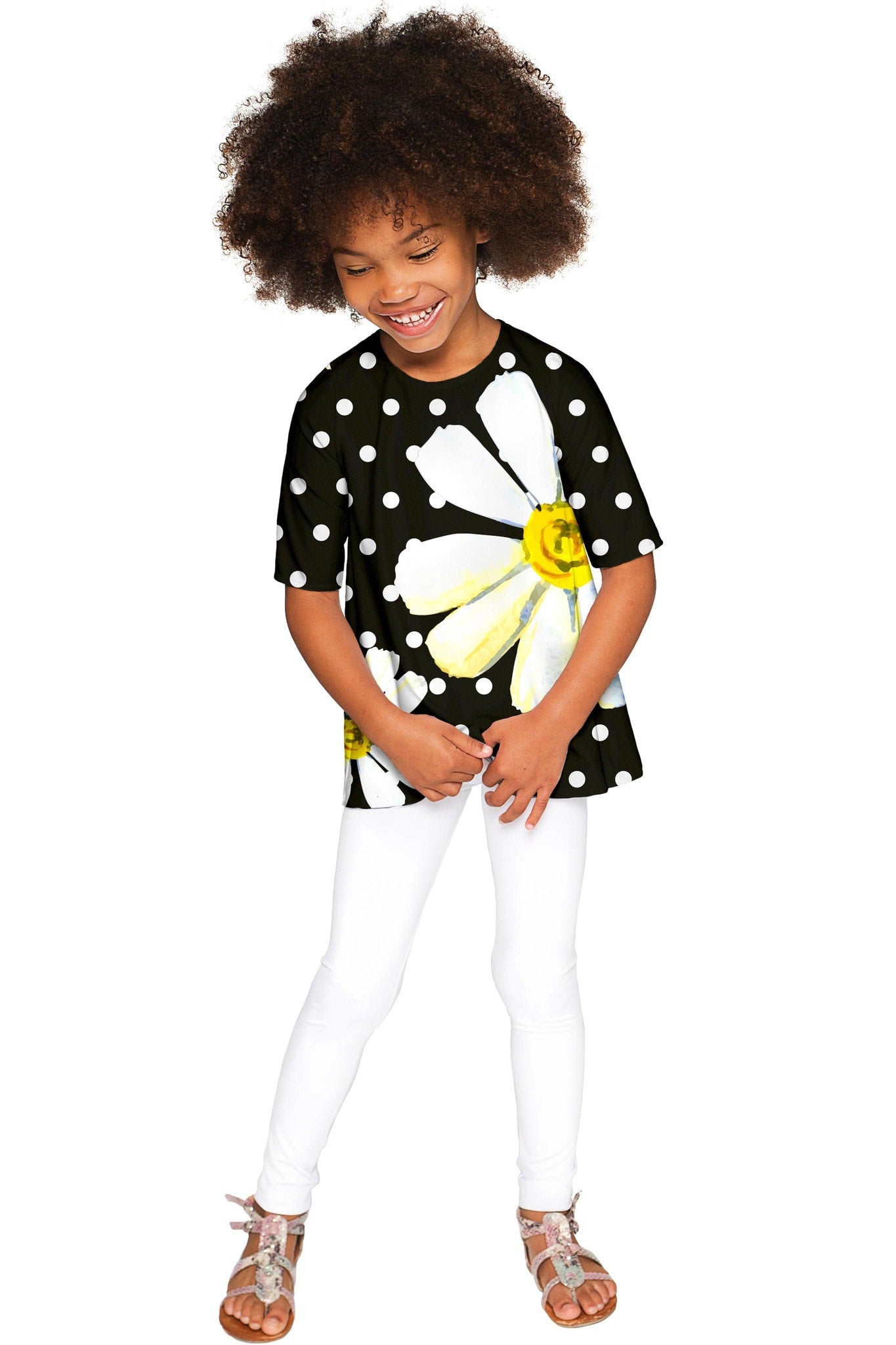 He Loves Me Sophia Black Elbow Sleeve Party Top - Girls