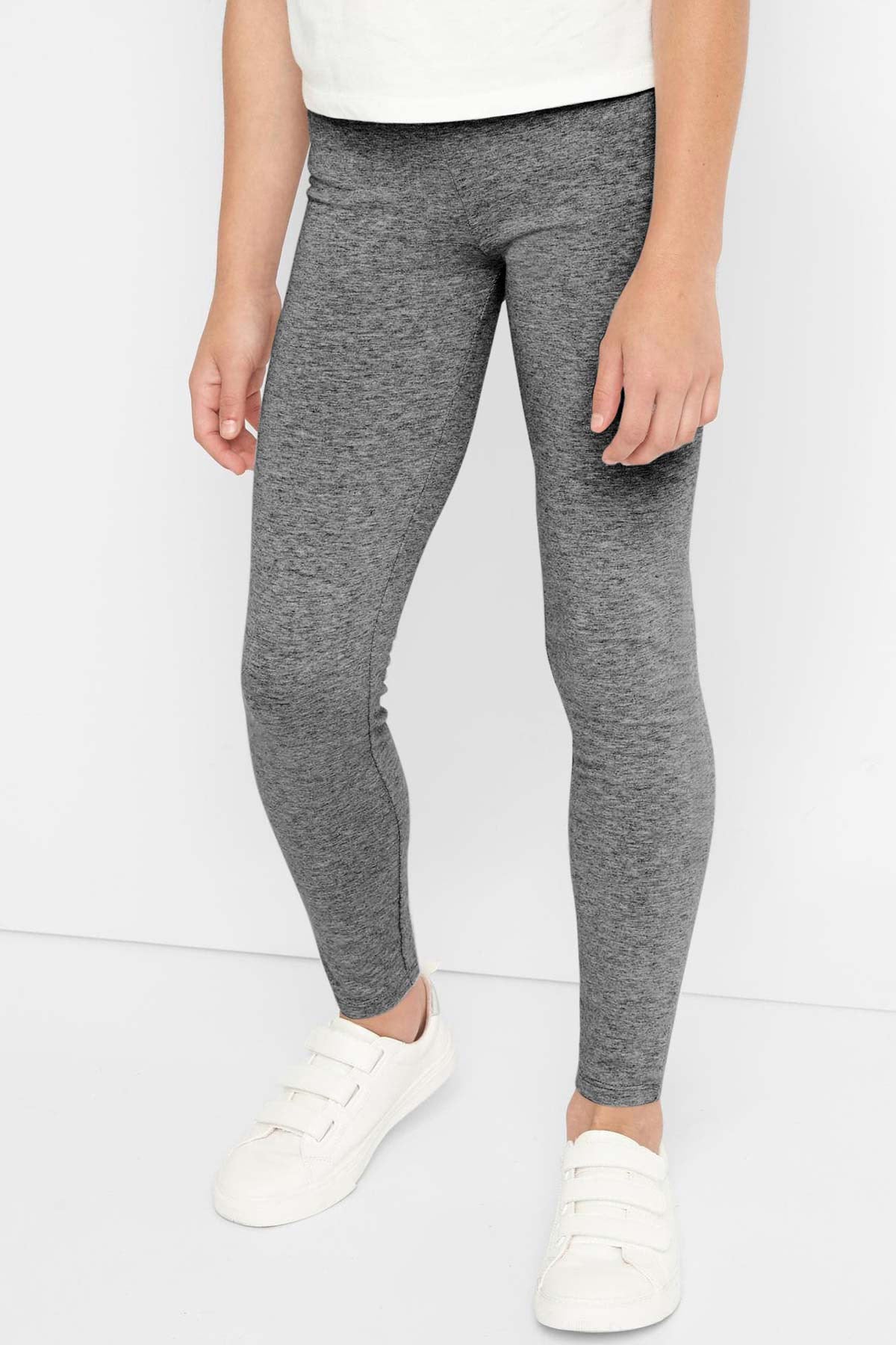 Heather Steel Grey Lucy UV 50+ Cute Stretchy Leggings - Kids