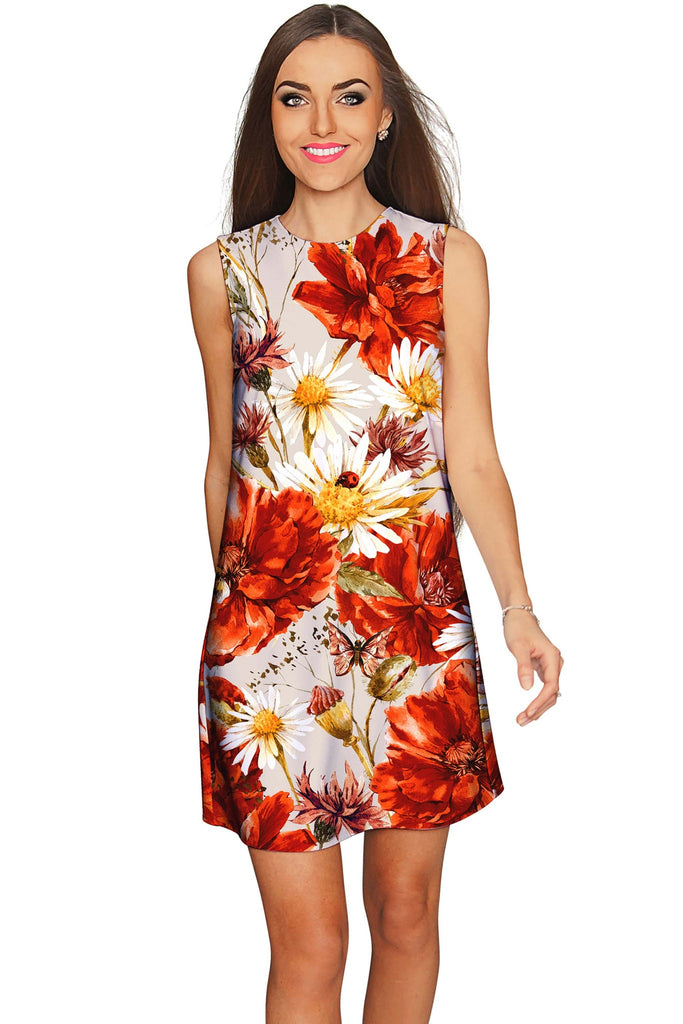 womens floral shift dress