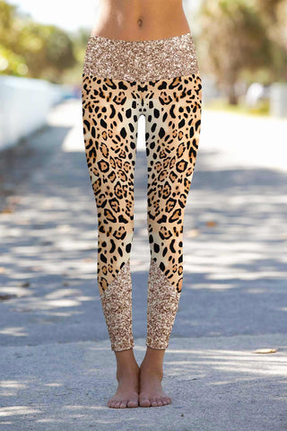 leopard print yoga pants