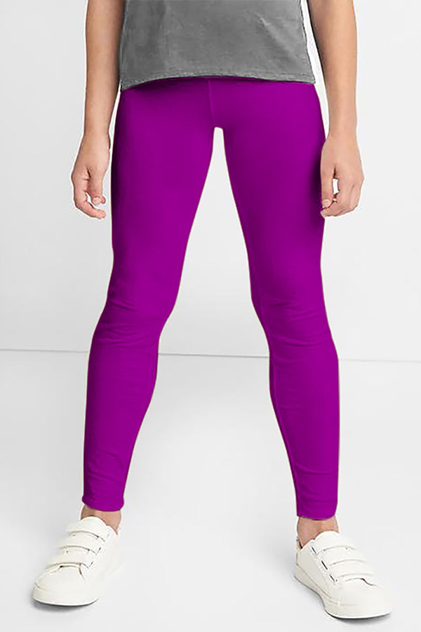 Magenta UV 50+ Lucy Purple Cute Stretchy Eco Leggings - Kids