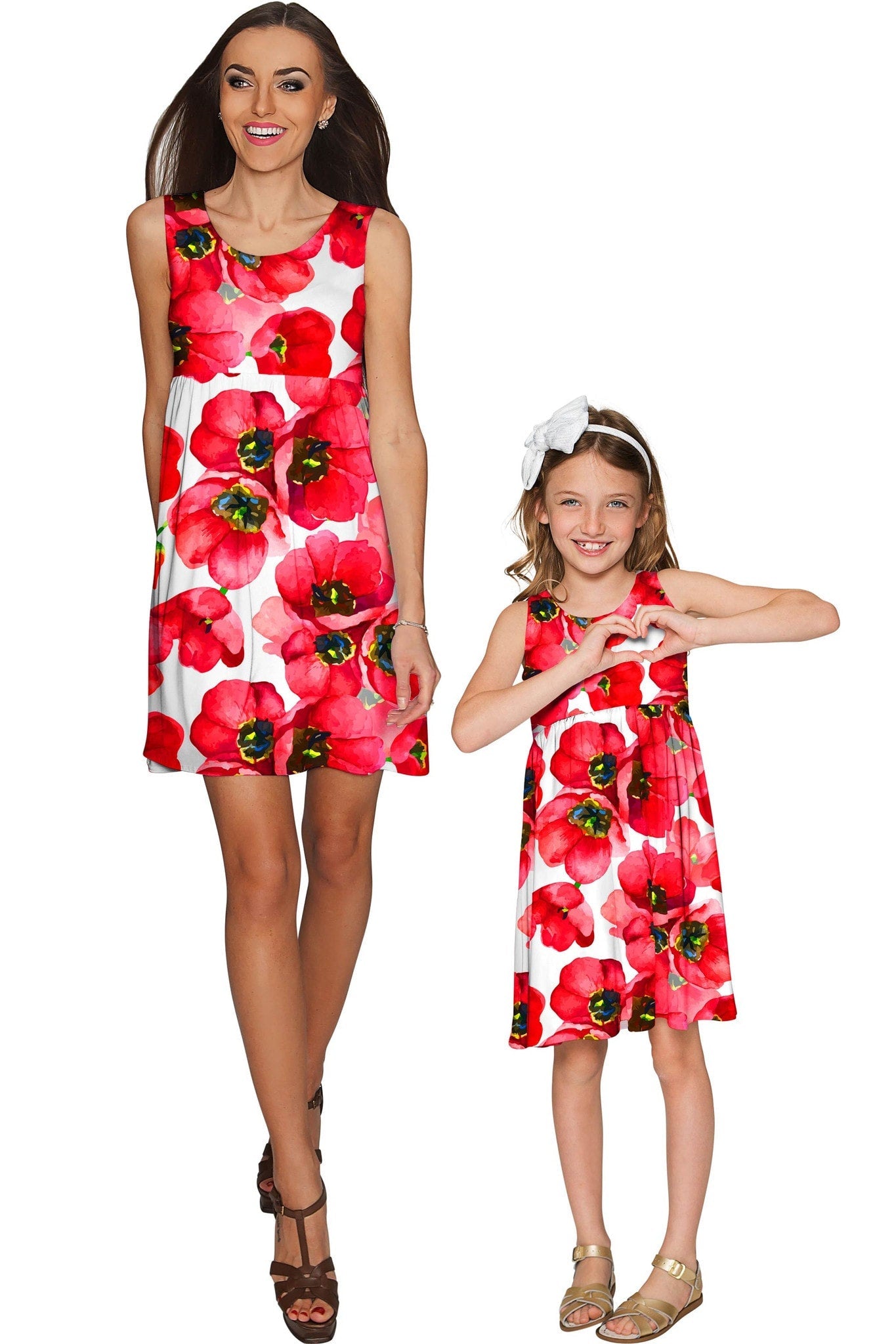 CLEARANCE! 65% off with code: VIP65 - Tulip Salsa Sanibel Empire Waist Red Floral Knit Dress - Girls