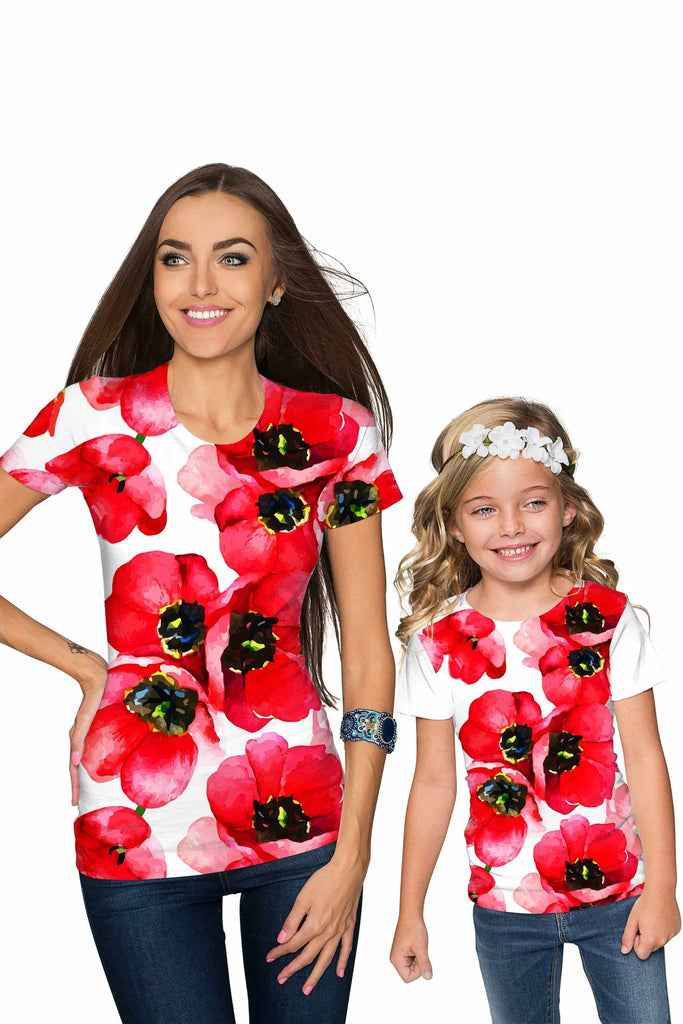 red floral t shirt