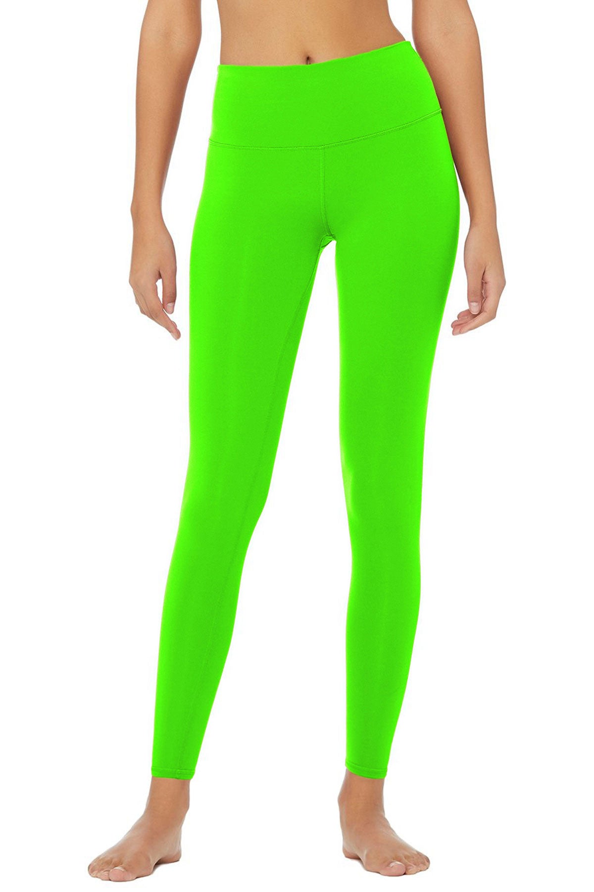 Neon Green UV 50+ Lime Lucy Performance Leggings Yoga Pants - Women