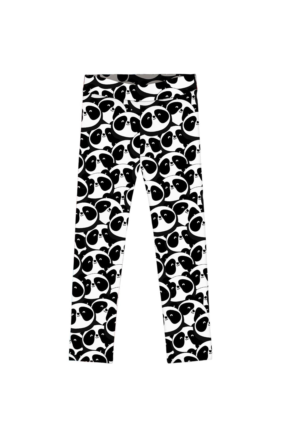 CLEARANCE! 65% off with code: VIP65 - OMG! panda Lucy Black & White Cute Animal Printed Leggings - Kids