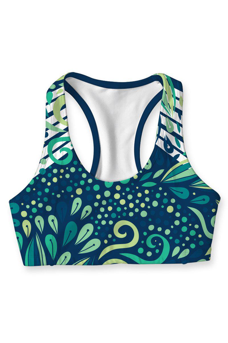 CLEARANCE! 65% off with code: VIP65 - Revival Stella Green Seamless Racerback Sport Yoga Bra - Women