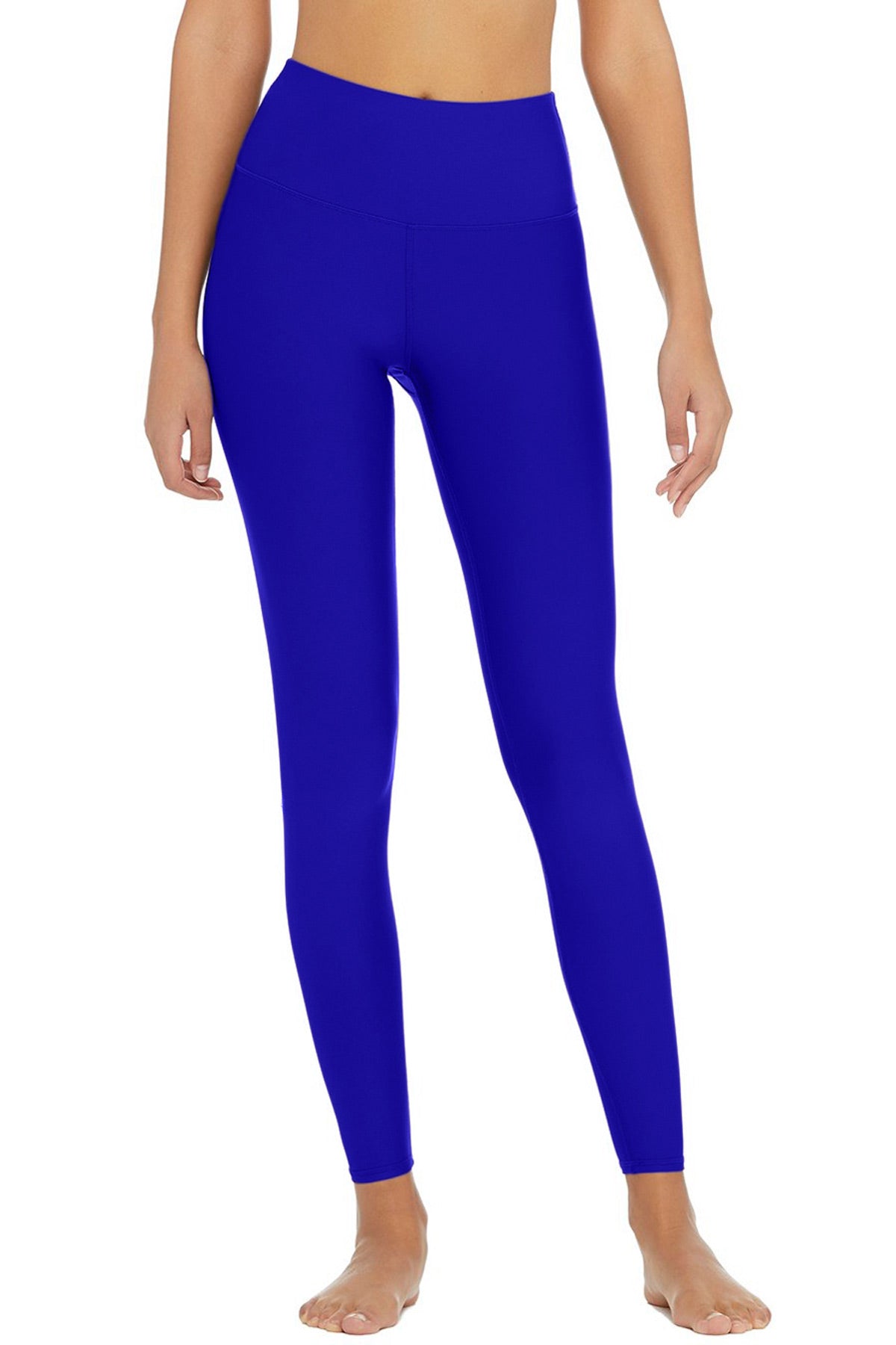 Royal Blue UV 50+ Lucy Vivid Performance Leggings Yoga Pants - Women, Pineapple Clothing
