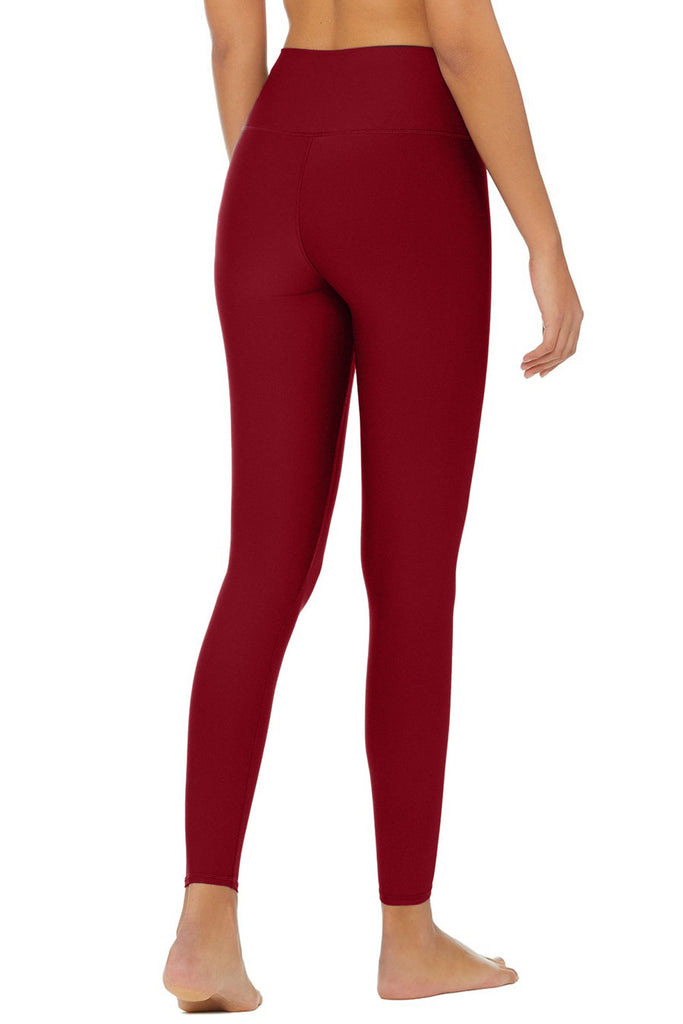 Scarlet UV 50+ Lucy Ruby Red Maroon Leggings Yoga Pants - Women ...