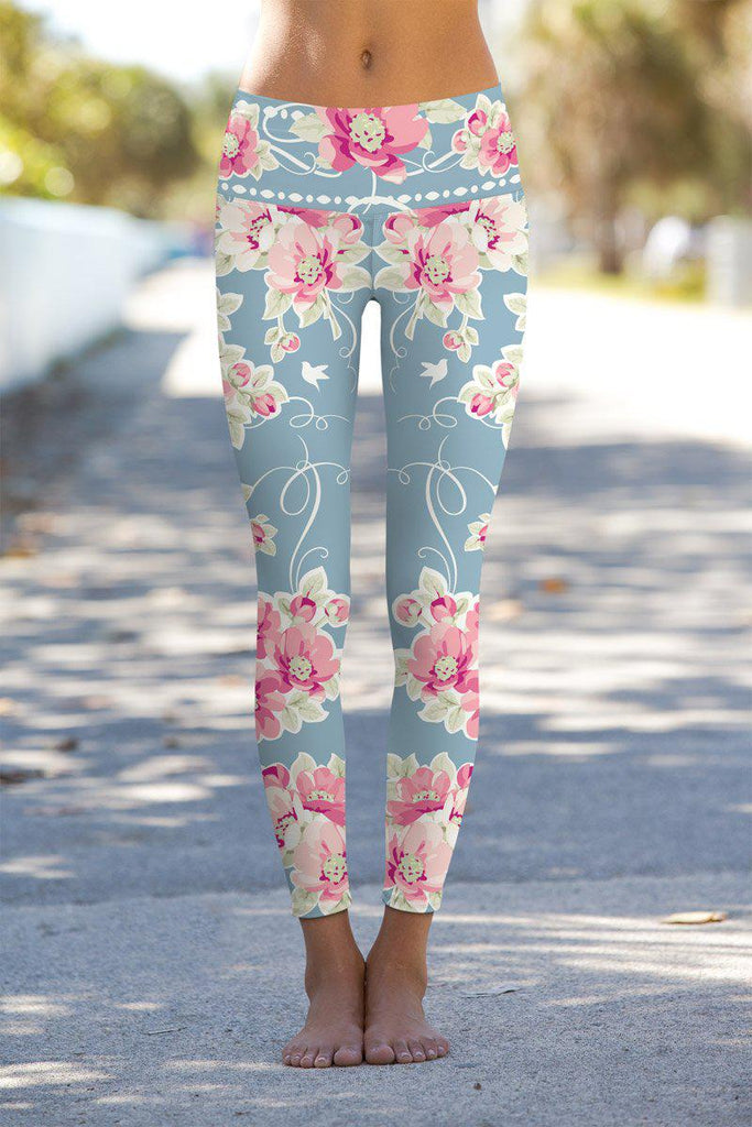 floral yoga leggings