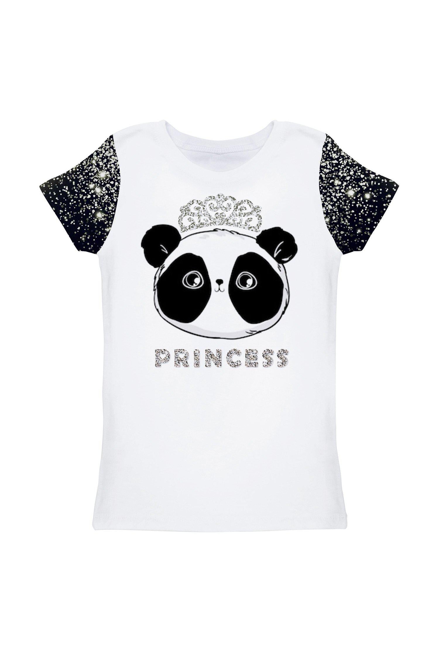 Silver Chichi Zoe Cute Panda Print Summer T-Shirt - Kids