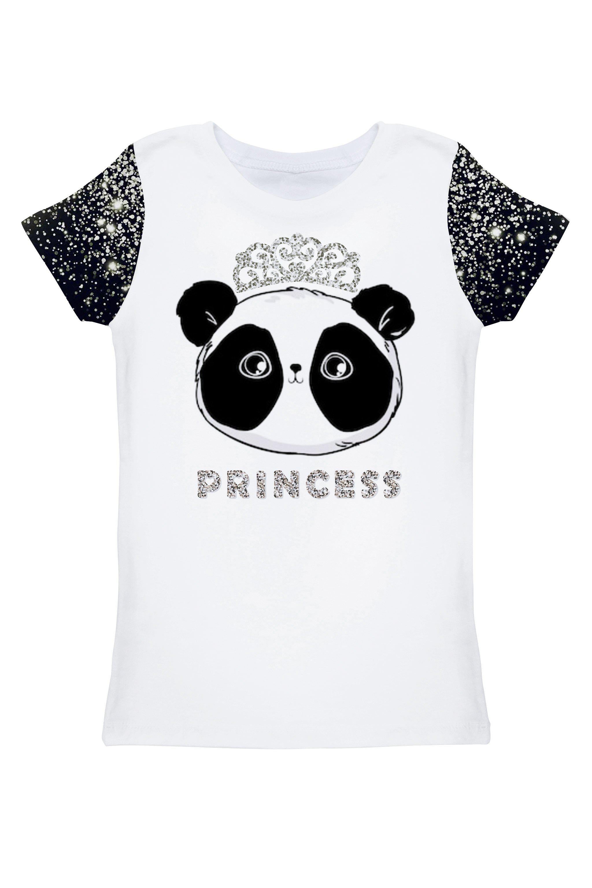 CLEARANCE! 65% off with code: VIP65 - Silver Chichi Zoe White Cute Panda Print T-Shirt - Women