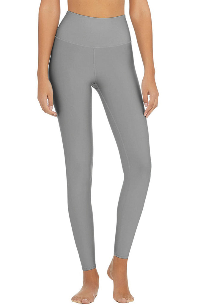 Silver Recycled Lucy Light Grey Leggings Yoga Pants - Women | Pineapple ...