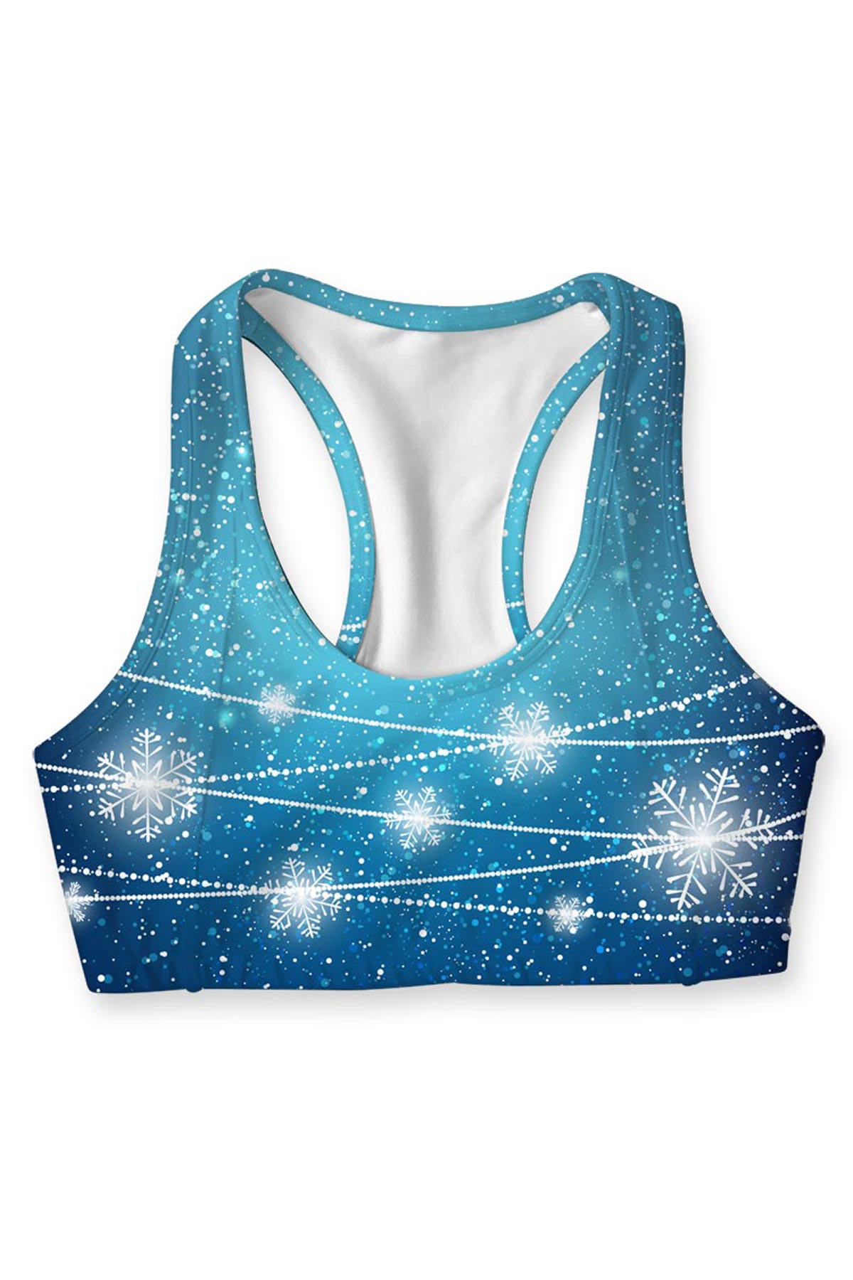 The Snow Queen Stella Blue Seamless Racerback Sport Yoga Bra - Women