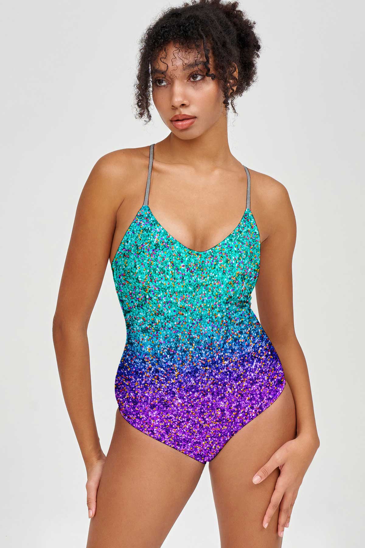 Ultraviolet Nikki Crisscross Strappy Back One-Piece Swimsuit - Women