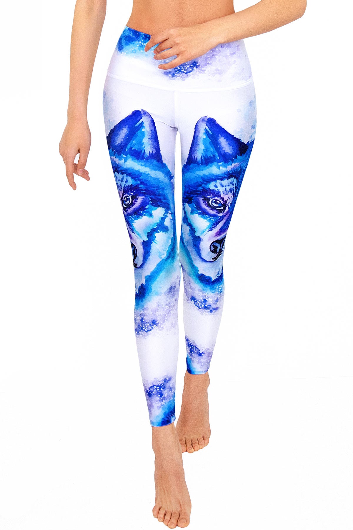 CLEARANCE! 65% off with code: VIP65 - Dance with the Wolves Lucy Printed Performance Yoga Leggings - Women