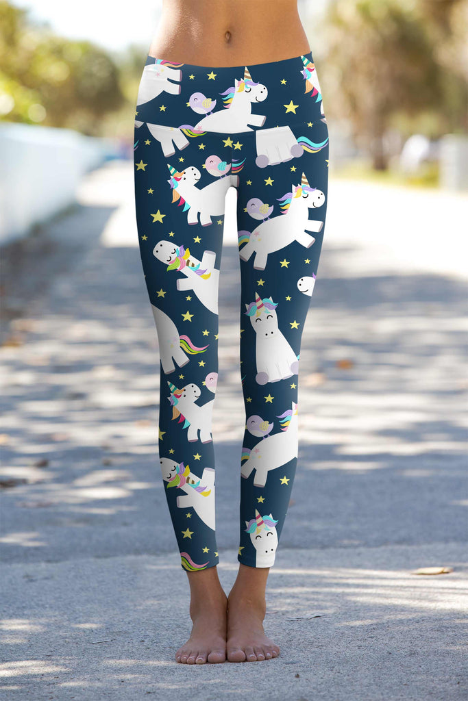 Dreamy Unicorn Lucy Navy Printed 