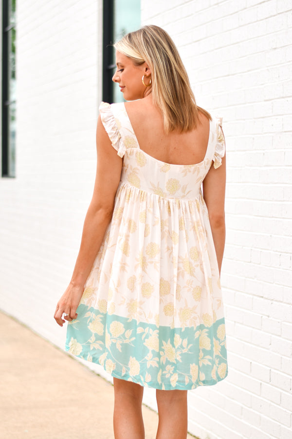 Midday Sun Dress - Cream Floral