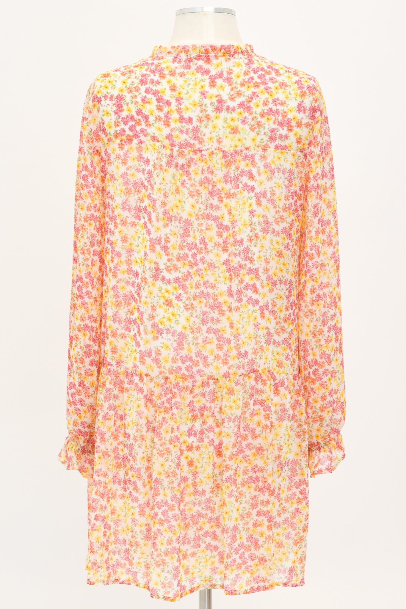 Fancy In Florals Dress - Pink & Yellow