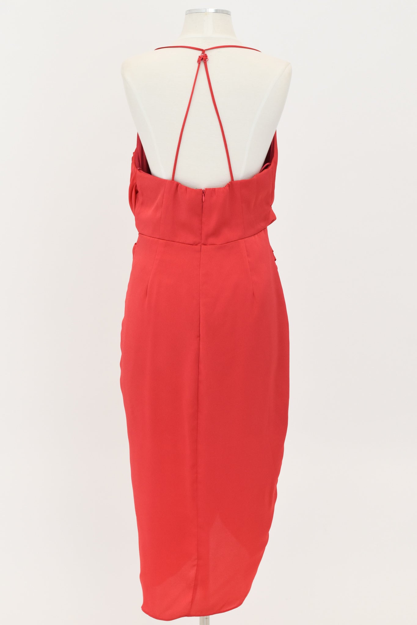 Make An Entrance Midi Dress - Coral