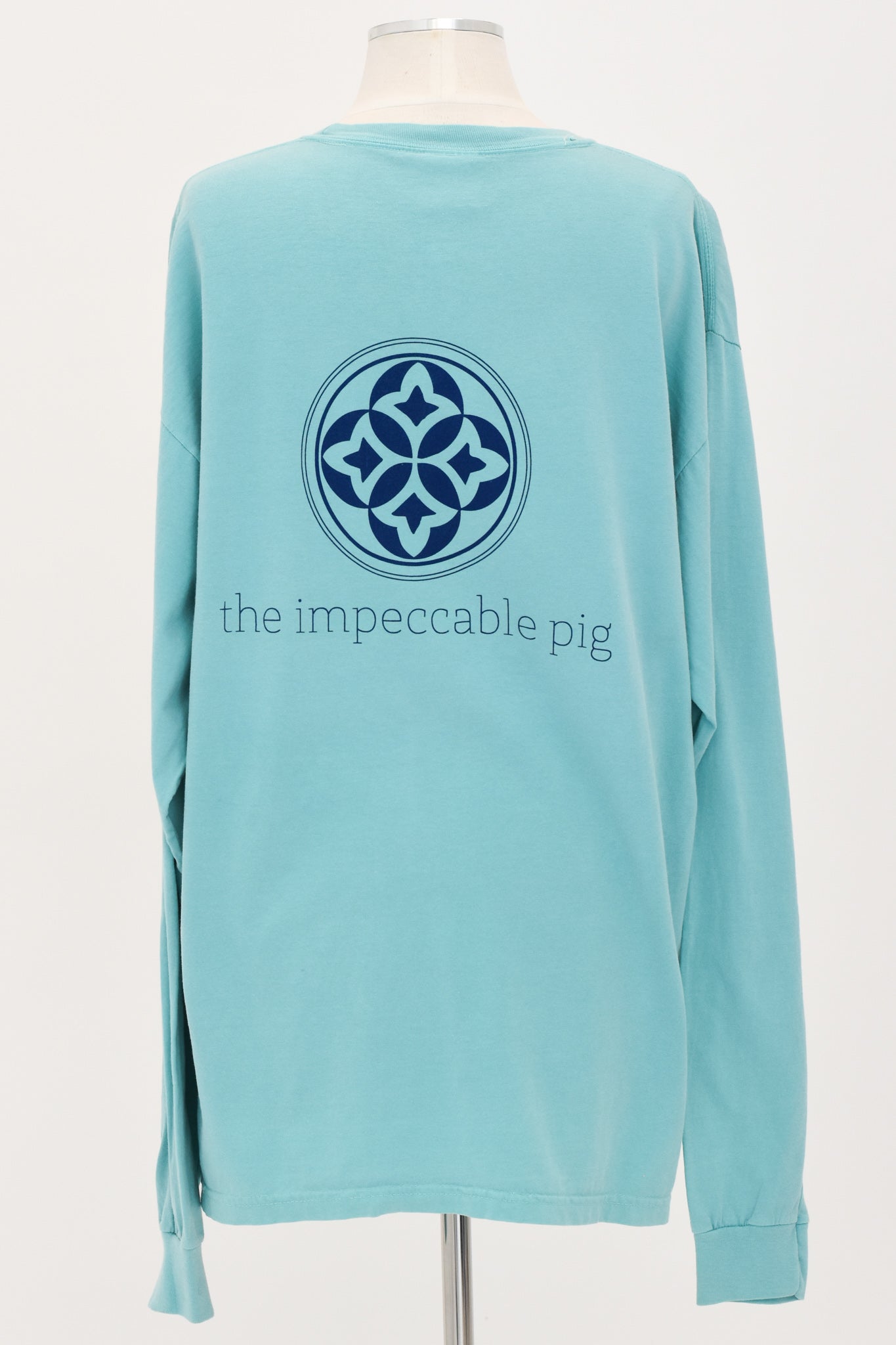 Long Sleeve Logo Pocket Pig Tee - Mint