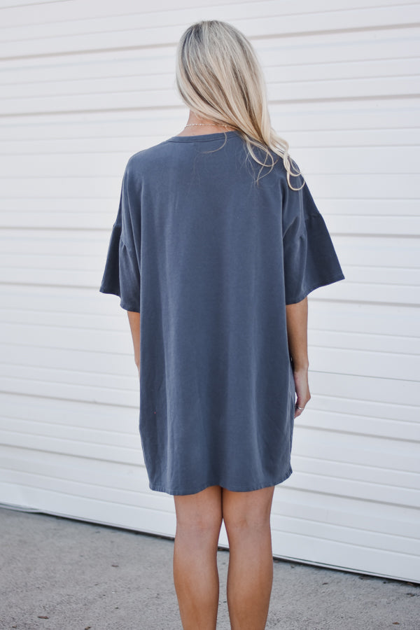 On Repeat T-Shirt Dress - Vintage Black