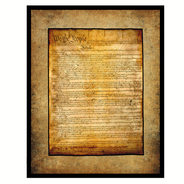 US Constitution We The People Wall Art Home Décor Frame 