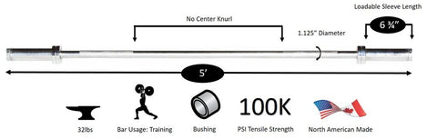 olympic bar diameter