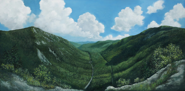 "Mount Willard, Summer," 20x40 inch oil on canvas.