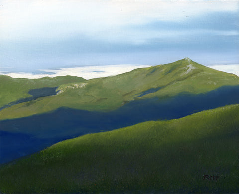 "Mount Garfield at Sunrise," 9x12 inch oil on panel.