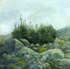 "Heart of the Alpine Zone," oil on panel.