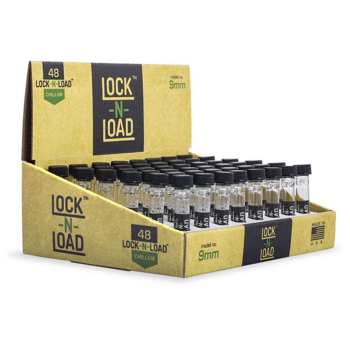 Lock N Load Chillum Display 48 Count Dispensary Supply