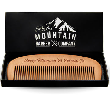 Red Sandalwood Hair & Beard Comb with Rounded Handle WC041