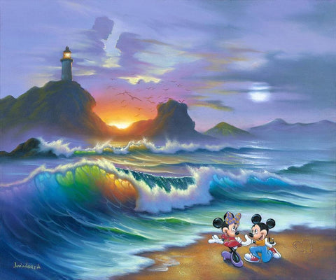 Mickey on the beach Painting by LOIC ZGS