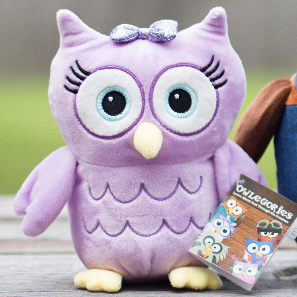 purple owl stuffed animal