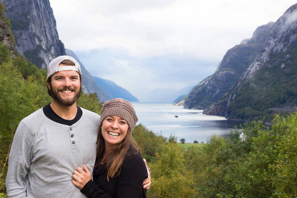 Adam and Lindsey in norway from nuventure travels
